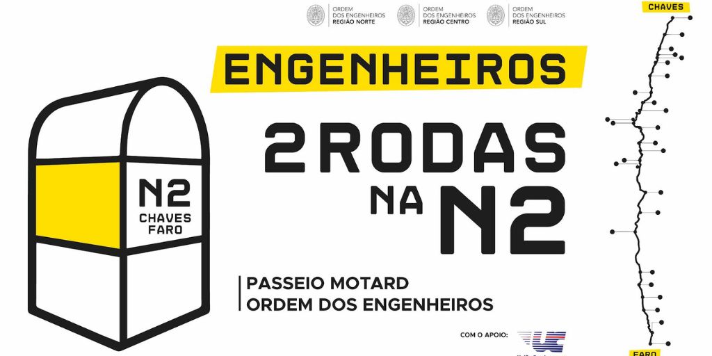 A Ordem dos Engenheiros - Região Sul, com o apoio das Regiões Centro e Norte, irá realizar o primeiro passeio de moto exclusivo para engenheiros na Estrada Nacional 2