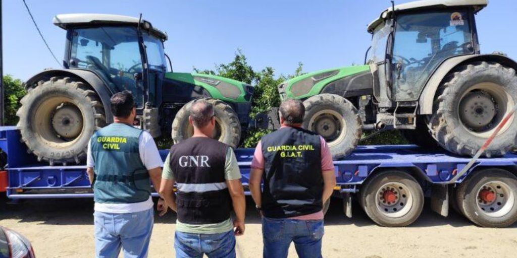 Tratores roubados em Beja recuperados em Espanha