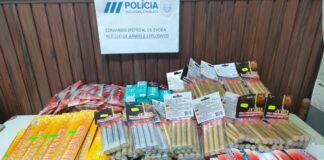 PSP de Évora detém 13 pessoas e apreende 2 mil artigos de pirotecnia