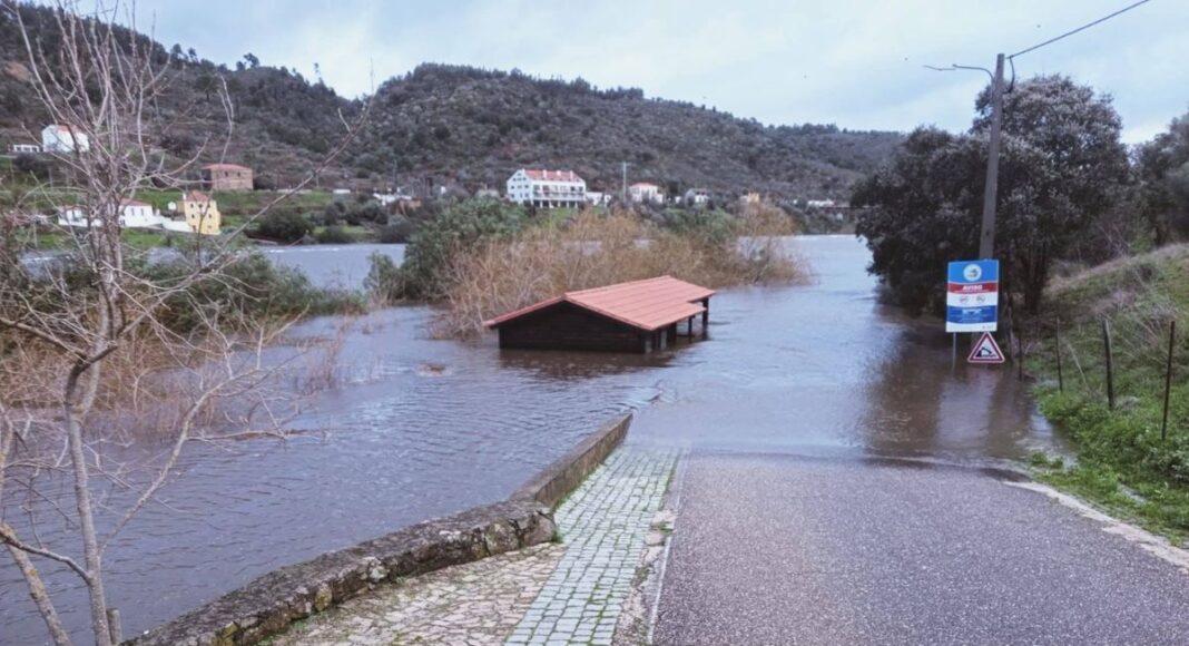 Depressão Leonardo provoca estragos graves em Nisa e destrói infraestruturas junto ao Tejo
