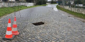 Abatimanto de terras obriga ao encerramento da antiga Estrada de Borba