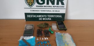 Serpa: GNR detém homem por tráfico de droga e apreende cerca de 400 doses