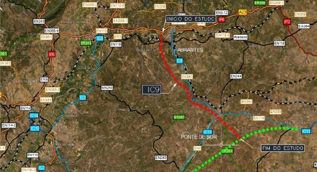 Novo troço do IC9 entre Abrantes e Ponte de Sor entra em fase de estudo prévio