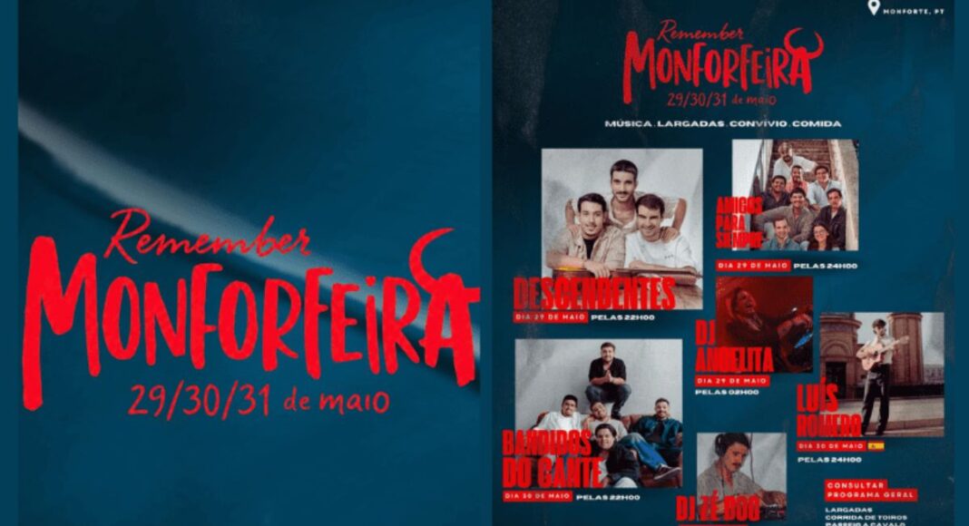 Monforte: Corrida de toiros, largadas e concertos marcam Remember Monforfeira 2026